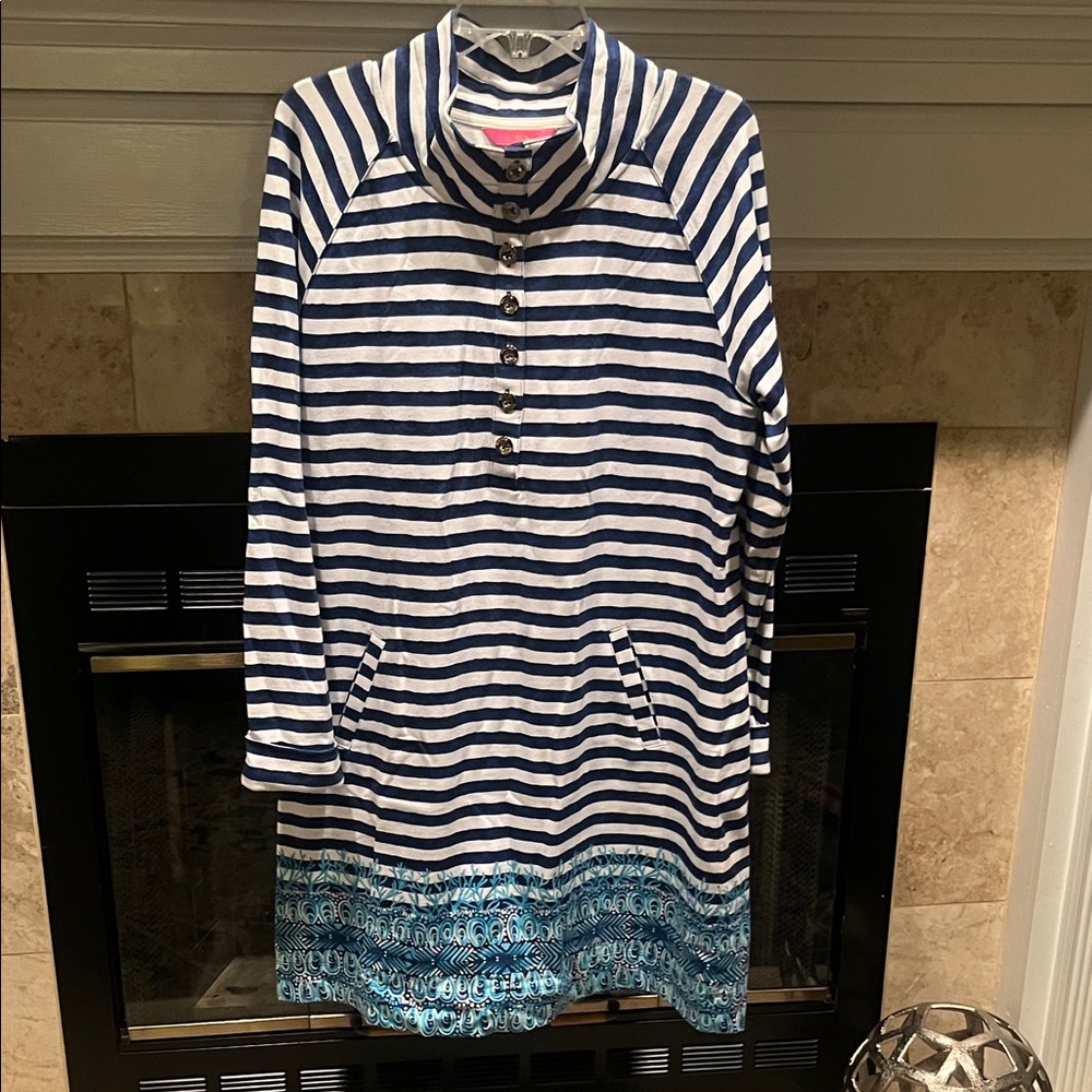 Lilly Pulitzer Navy and White Striped Dress